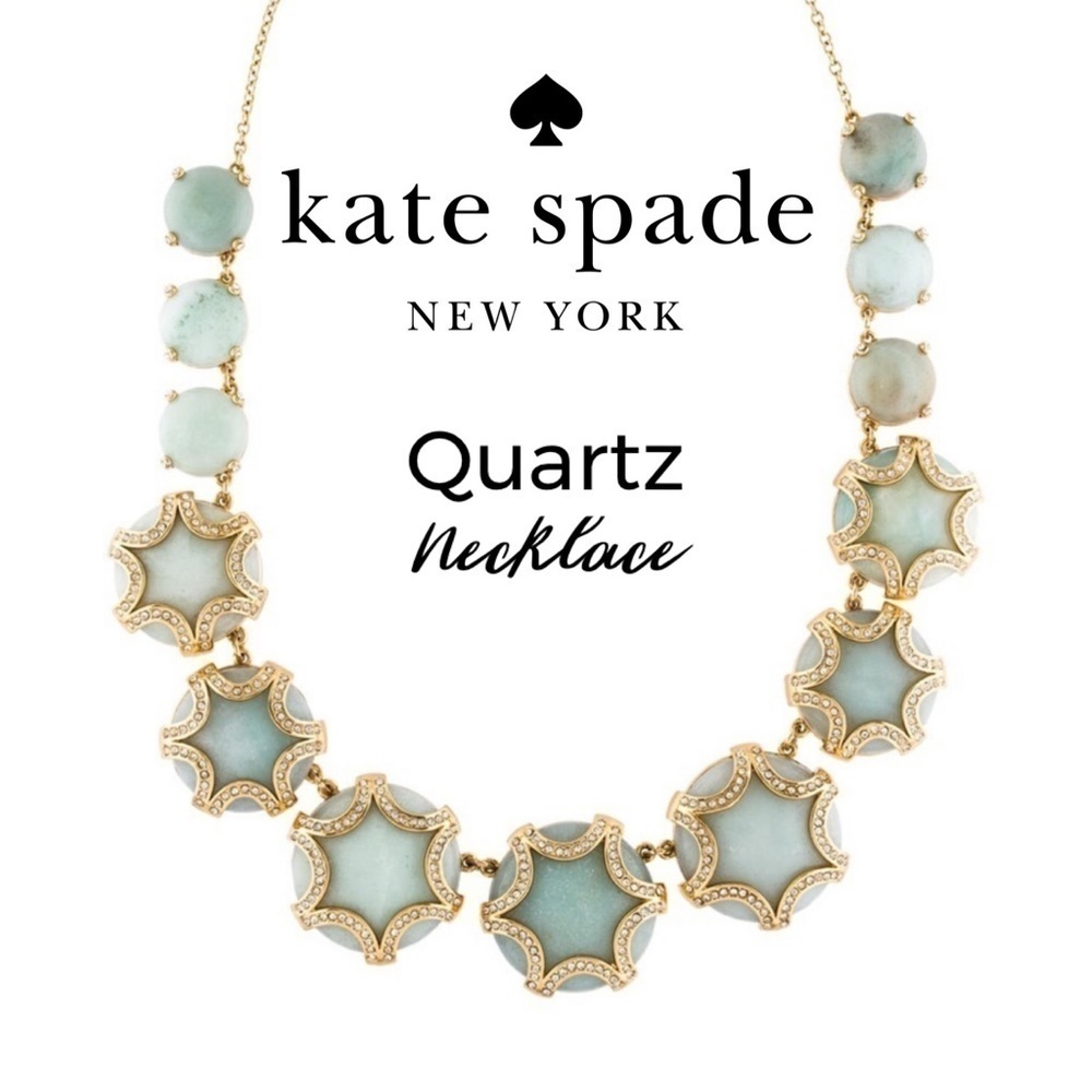 Kate Spade Quartz Green Blue Stone Rare Necklace